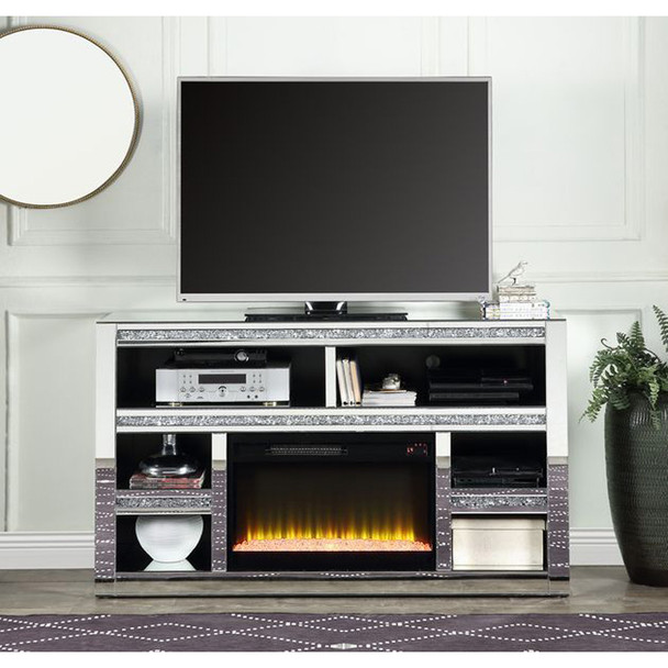 ACME LV00311 Noralie Tv Stand with Fireplace