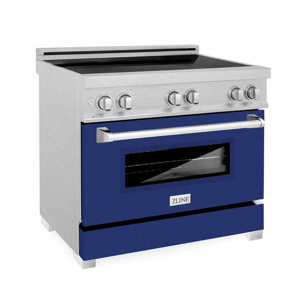 ZLINE 36" 4.6 cu. ft. Induction Range with a 4 Element Stove and Electric Oven in Blue Gloss (RAINDS-BG-36)
