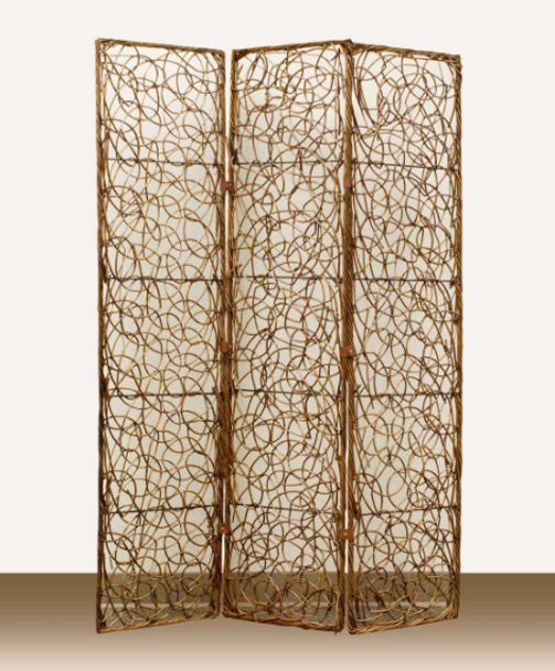 1" x 48" x 63" Brown Wood  Screen