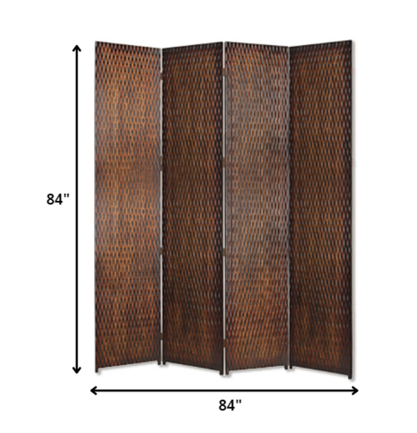 1" x 84" x 84" Brown Wood  Screen