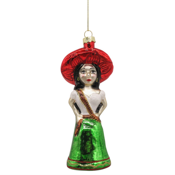 SENORITA ORNAMENT, GLASS