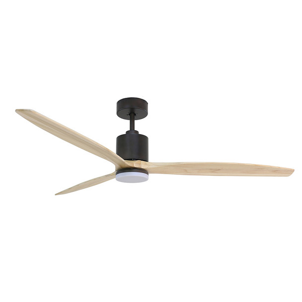 Forno Tripolo 72" Oil Rubbed Bronze Body & Light Ash Wood Blade Voice Activated Smart Ceiling Fan. CF00272-ORR