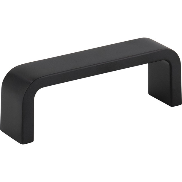 Elements 3" Center-to-Center Matte Black Square Asher Cabinet Pull 193-3MB