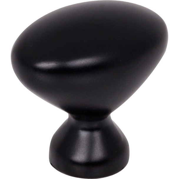 Elements 1-1/4" Overall Length Matte Black Oval Merryville Cabinet Knob 897L-MB