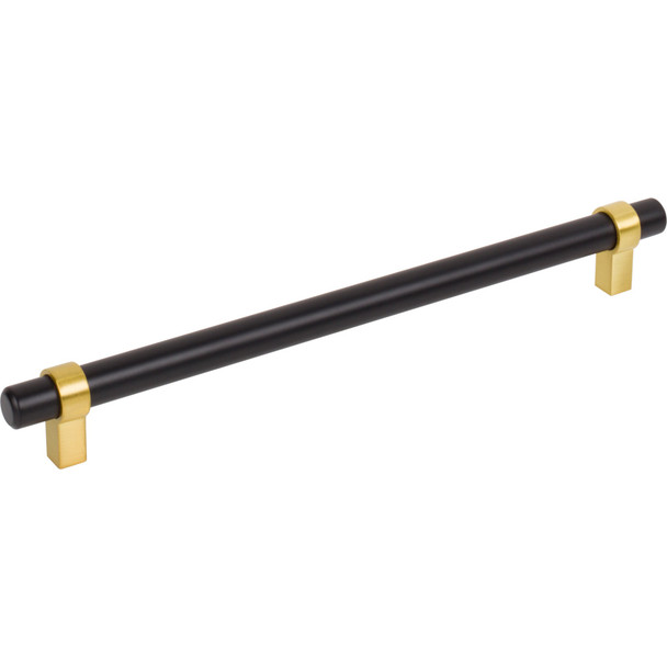 Jeffrey Alexander 224 mm Center-to-Center Matte Black with Brushed Gold Key Grande Cabinet Bar Pull 5224MBBG