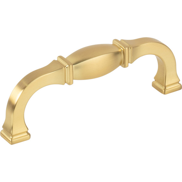 Jeffrey Alexander 96 mm Center-to-Center Brushed Gold Audrey Cabinet Pull 278-96BG