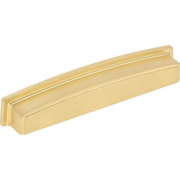 Jeffrey Alexander 160 mm Center Brushed Gold Square-to-Center Square Renzo Cabinet Cup Pull 141-160BG