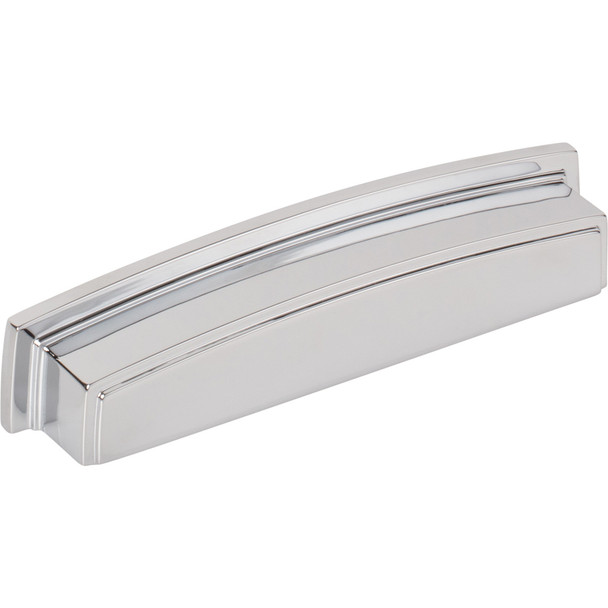 Jeffrey Alexander 128 mm Center Polished Chrome Square-to-Center Square Renzo Cabinet Cup Pull 141-128PC