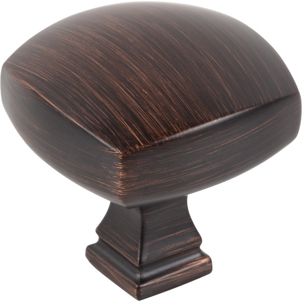 Jeffrey Alexander 1-3/8" Overall Length Brushed Oil Rubbed Bronze Square Audrey Cabinet Knob 278L-DBAC