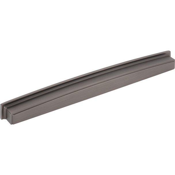 Jeffrey Alexander 305 mm Center Brushed Pewter Square-to-Center Square Renzo Cabinet Cup Pull 141-305BNBDL