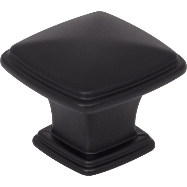 Jeffrey Alexander 1-3/16" Overall Length Matte Black Square Milan 1 Cabinet Knob 1091MB