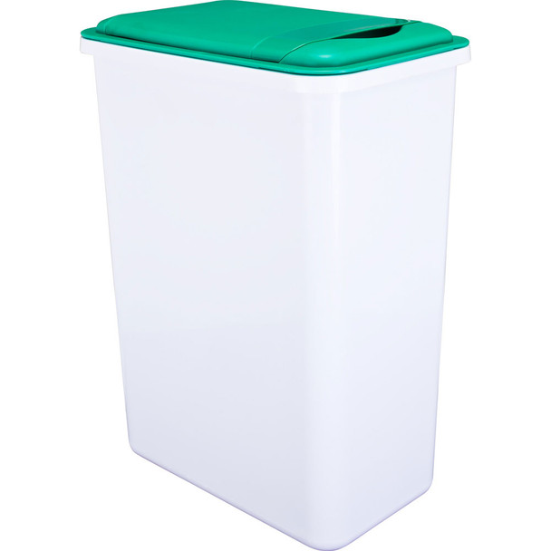 Hardware Resources Box of 4 White 35 Quart Plastic Waste Containers CAN-35W-4