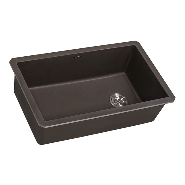 Ruvati 32 x 19 inch epiGranite Undermount Granite Composite Single Bowl Kitchen Sink - Espresso Brown - RVG2033ES