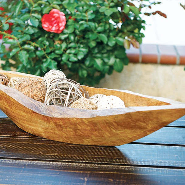 Habini Teak Boat-Shaped Set Of Two Bowls - 47309x2