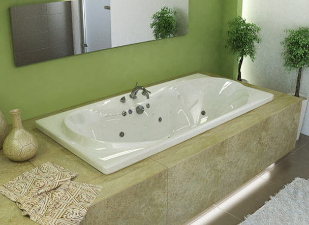 Atlantis Whirlpools Whisper 36 x 72 Rectangular Air & Whirlpool Jetted Bathtub High Gloss Acrylic - 3672WDL