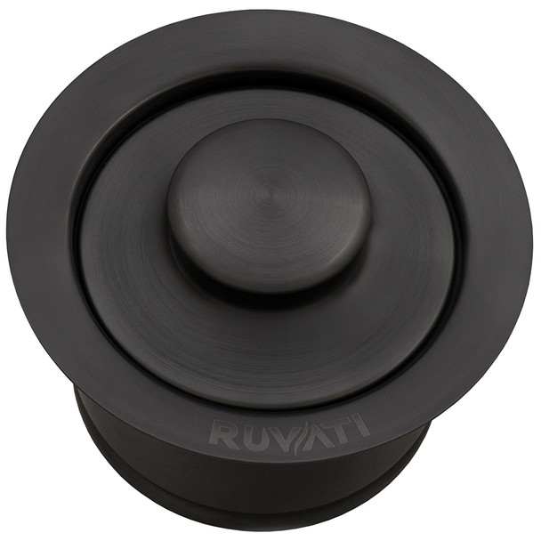 Ruvati Extended Garbage Disposal Flange with Deep Basket and Stopper - Gunmetal Black Stainless Steel - RVA1052BL