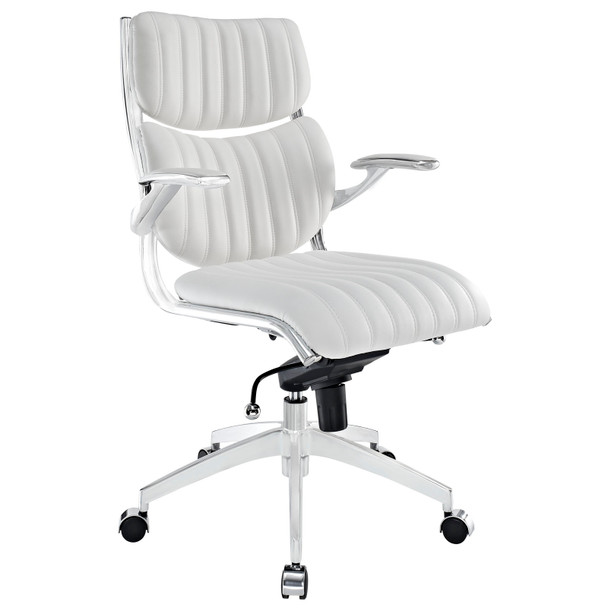 Modway Escape Mid Back Office Chair EEI-1028-WHI White EEI-1028-WHI