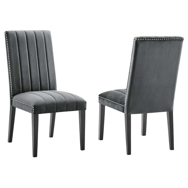 Modway Catalyst Performance Velvet Dining Side Chairs - Set of 2 EEI-5081