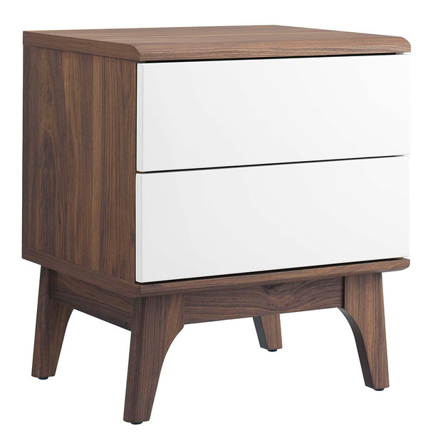 Modway Envision 2-Drawer Nightstand MOD-7069-WAL-WHI