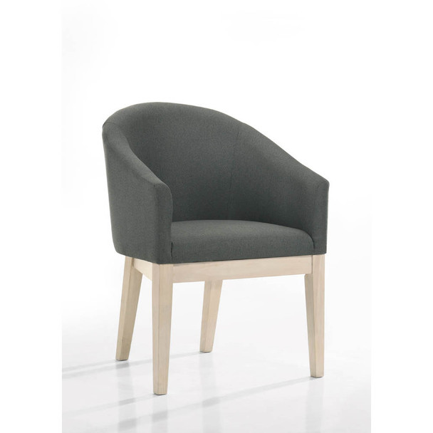 Lilola Home Neroli Set of 2 Gray Fabric Barrel Accent Chair 30003-C

