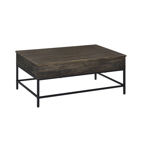 Lilola Home Cliff MDF Brown Lift Top Coffee Table  98042