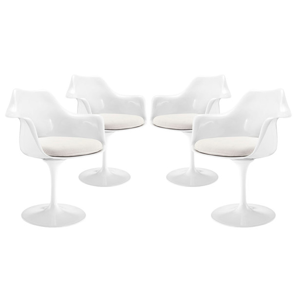 Modway Lippa Dining Armchair Set of 4 EEI-1260-WHI