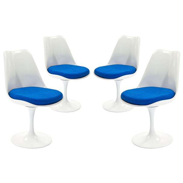 Modway Lippa Dining Side Chair Fabric Set of 4 EEI-1342-BLU