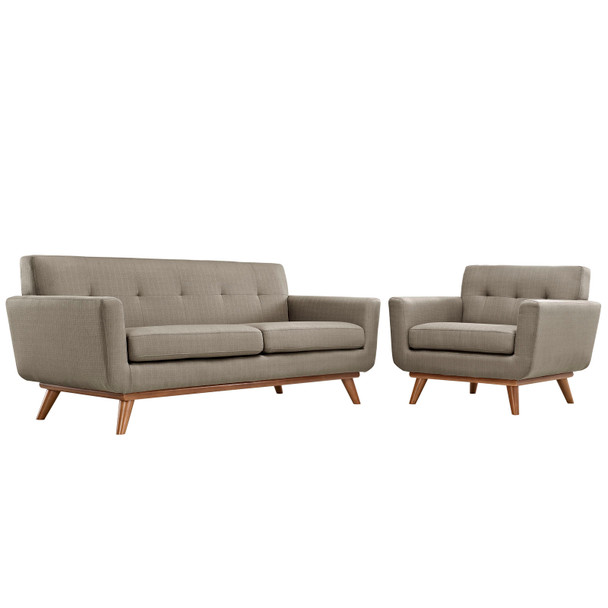 Modway Engage Armchair and Loveseat Set of 2 EEI-1346-GRA