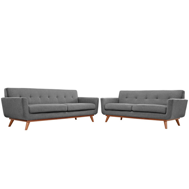 Modway Engage Loveseat and Sofa Set of 2 EEI-1348-GRY