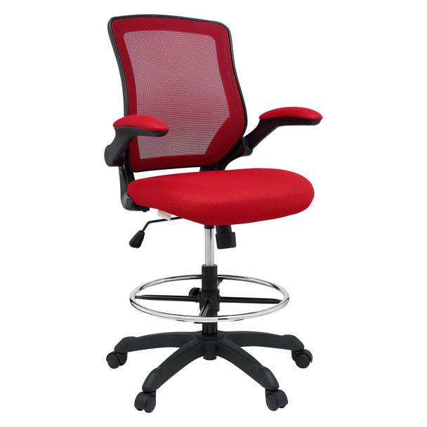 Modway Veer Drafting Chair EEI-1423-RED Red