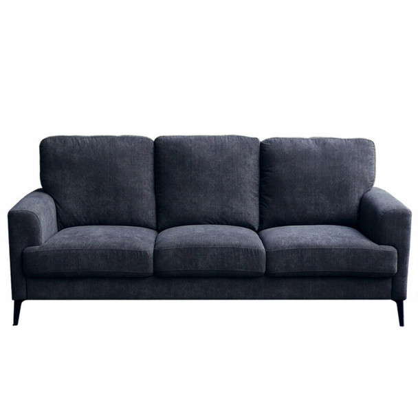 Lilola Home Jackson Black Fabric Sofa with Black Metal Legs - 83003-S 