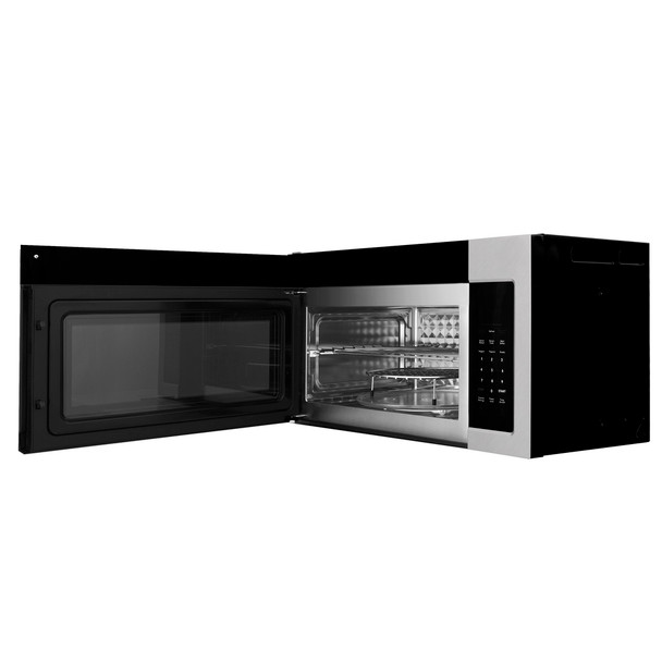 ZLINE 30" 1.5 cu. ft. Over the Range Microwave in Stainless Steel with Modern Handle and Set of 2 Charcoal Filters - MWO-OTRCF-30