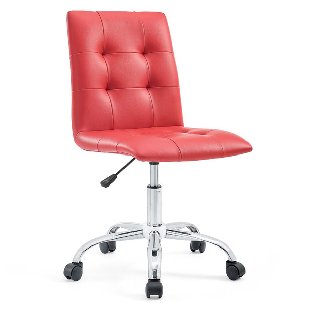 Modway Prim Armless Mid Back Office Chair EEI-1533-RED Red
