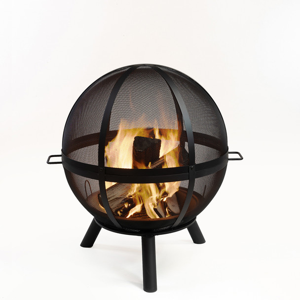 Deko Living 34 Inch Diameter Outdoor Steel Woodburning Sphere Fire Pit - COB10508