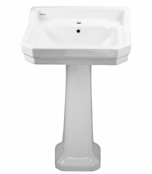 Whitehaus Isabella Collection Traditional Pedestal With Integrated Large Rectangular Bowl - B112M-P