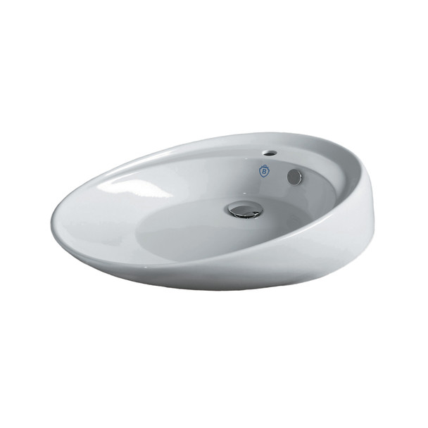 Whitehaus Britannia Oval Above Mount Basin With Single Faucet Hole Drill - B-BO12