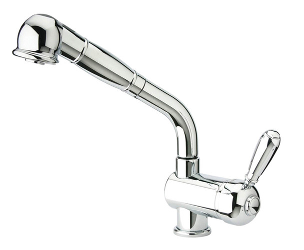 Whitehaus Metrohaus Single Hole Faucet With Pull-Out Spray Head And Lever Handle - WH64566-C