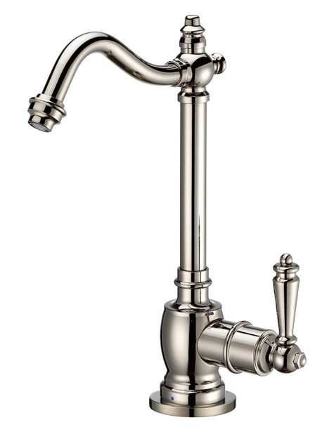 Whitehaus Point Of Use Cold Water Drinking Faucet With Traditional Swivel Spout - WHFH-C1006-PN