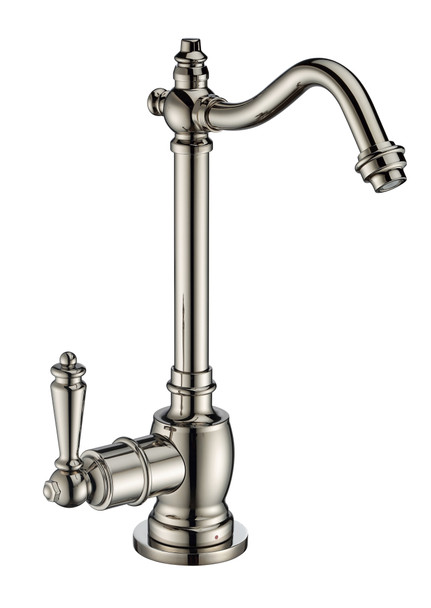 Whitehaus Point Of Use Instant Hot Water Drinking Faucet With Traditional Swivel Spout - WHFH-H1006-PN