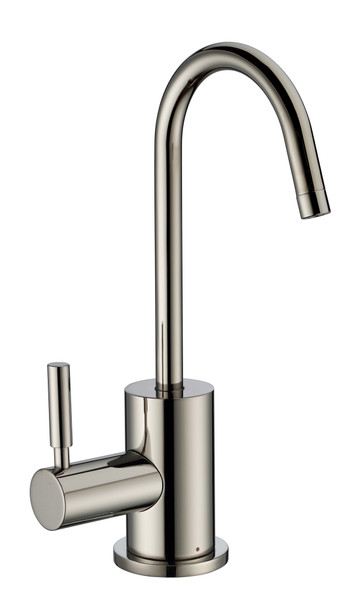 Whitehaus Point Of Use Instant Hot Drinking Water Faucet With Gooseneck Swivel Spout - WHFH-H1010-PN