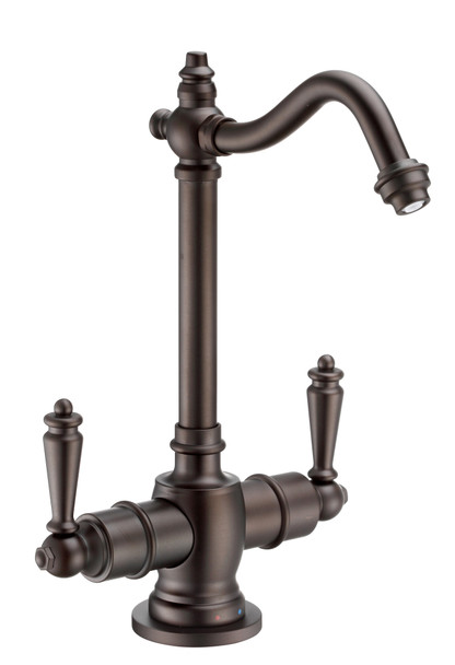 Whitehaus Point Of Use Instant Hot/Cold Water Drinking Faucet With Traditional Swivel Spout - WHFH-HC1006-ORB