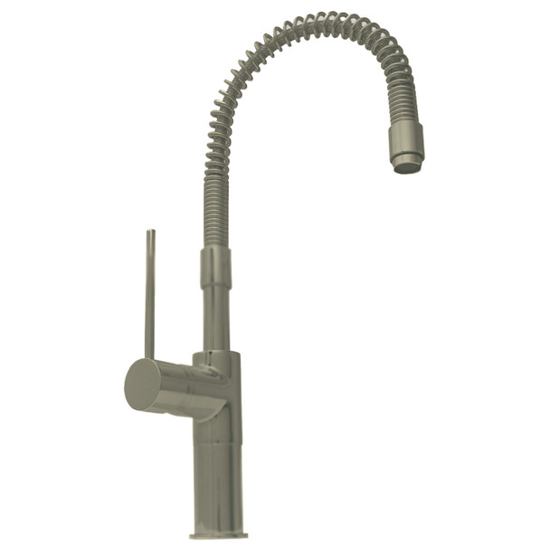 Whitehaus Metrohaus Commercial Single Lever Kitchen Faucet With Flexible Spout - WHLX78558-BN