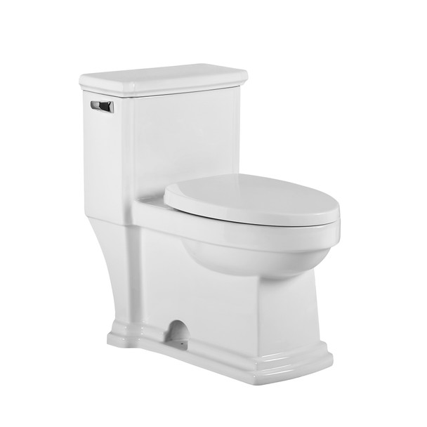 Whitehaus Magic Flush Eco-Friendly One Piece Single Flush Toilet With Elongated Bowl, And a 1.28 GPF Capacity - WHMFL221-EB