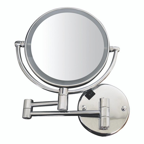 Whitehaus Round Wall Mount Dual Led 7X Magnified Mirror - WHMR912-C