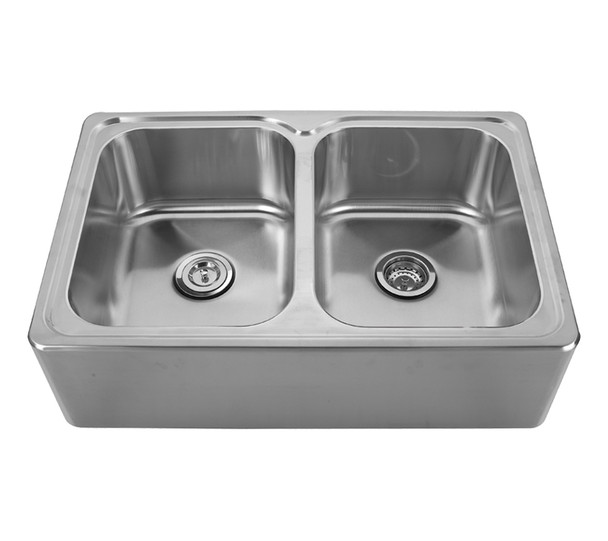 Whitehaus Noah'S Collection Brushed Stainless Steel Single Bowl Drop-In Sink - WHNAPEQ3322