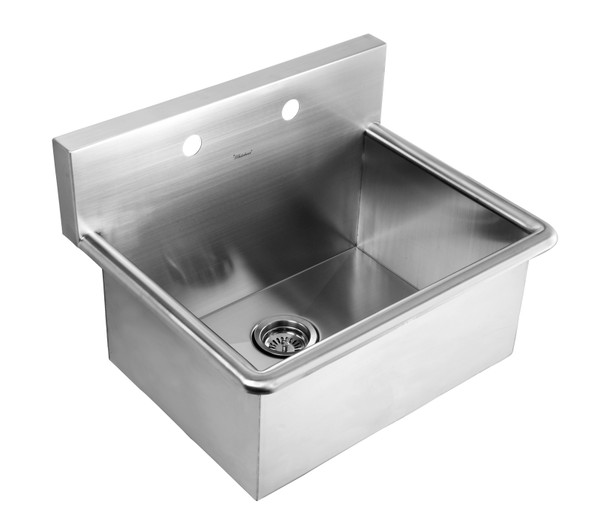 Whitehaus Noah'S Collection Brushed Stainless Steel Commercial Drop-In Or Wall Mount Utility Sink - WHNC2520