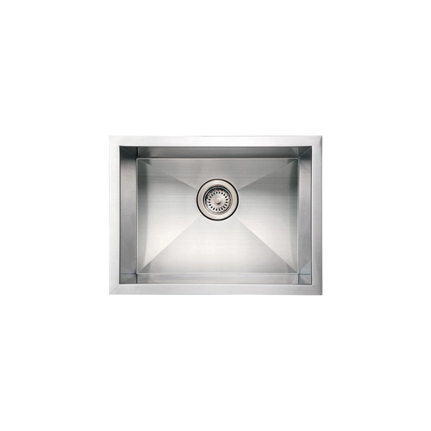 Whitehaus Noah'S Collection Brushed Stainless Steel Commercial Single Bowl Undermount Sink - WHNCM2015