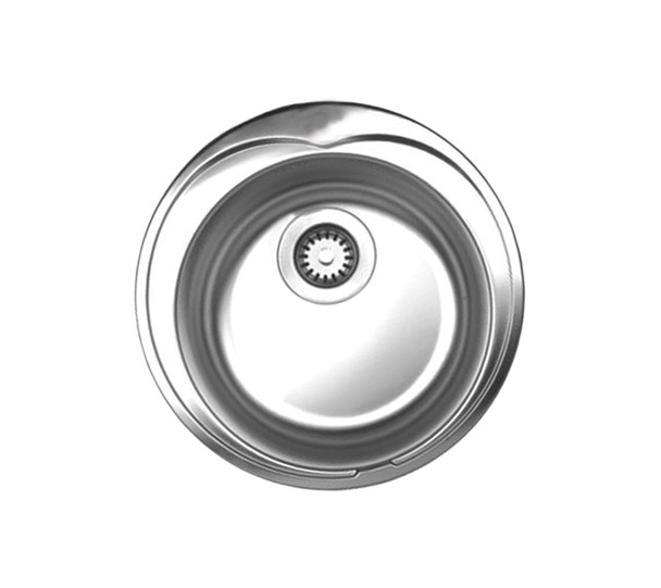 Whitehaus Noah'S Collection Brushed Stainless Steel Large Round Drop-In Sink - WHNDA16