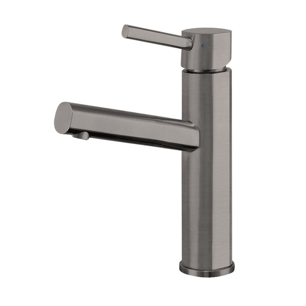 Whitehaus Waterhaus Lead-Free Solid Stainless Steel Single Lever Elevated Lavatory Faucet - WHS1206-SB-GM