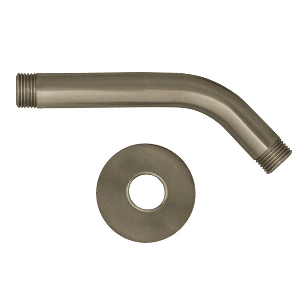 Whitehaus Showerhaus Short Solid Brass Shower Arm With Solid Brass Escutcheon - WHSA165-2-BN